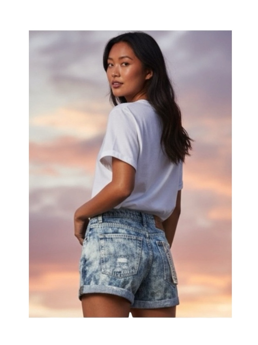 new LF Carmar ❉ Vintage 80’s Acid High Rise Cut Off Rolled Cuff Hem Shorts ❉ 27 - Picture 1 of 16